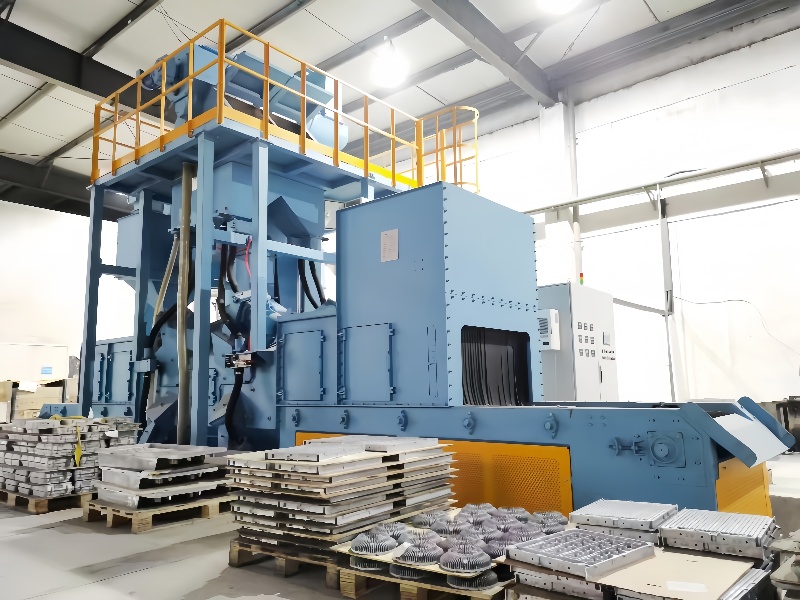 Wire Mesh Shot Blasting Machine For Aluminum Casting Parts