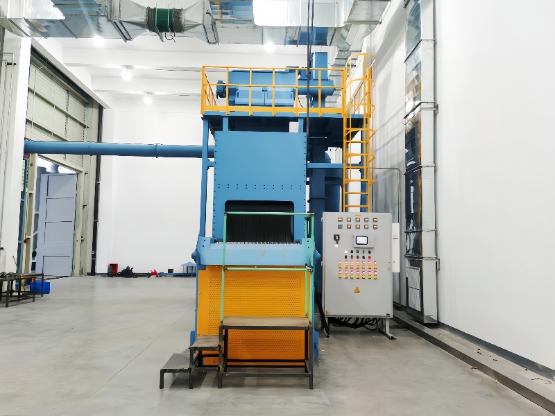 Wire Mesh Shot Blasting Machine For Aluminum Casting Parts Cleaning