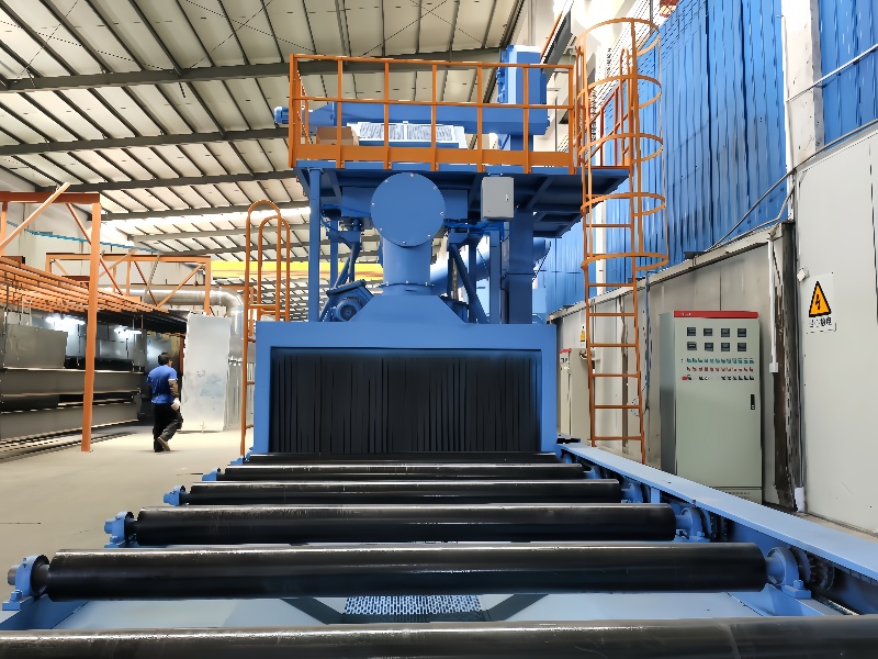 Roller Conveyor Shot Blasting Machine For Elevator