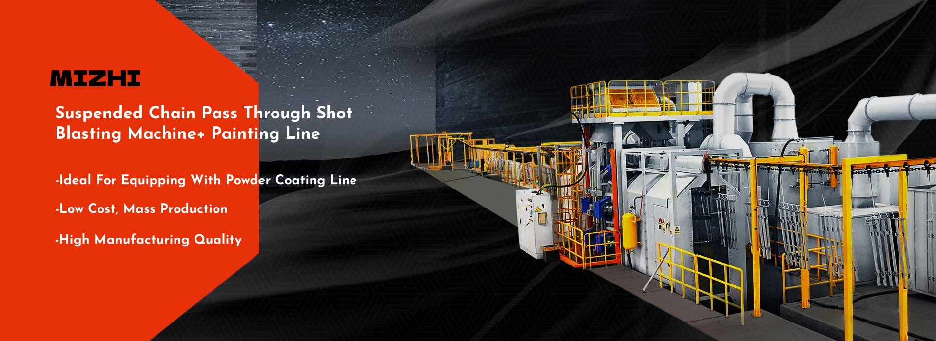 Suspended Chain Pass Through Shot Blasting Machine