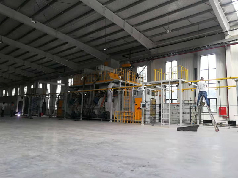 Mayflay hanger chain type shot blasting machine for auto parts(图1)